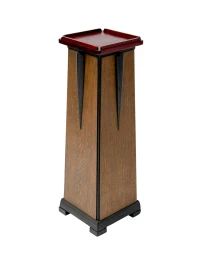 Art Deco Pedestal by E.G.C. Schubad, Oak & Padouk, Dutch Design, 1920s